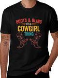 Boots & Bling Cowgirl Graphic Tee