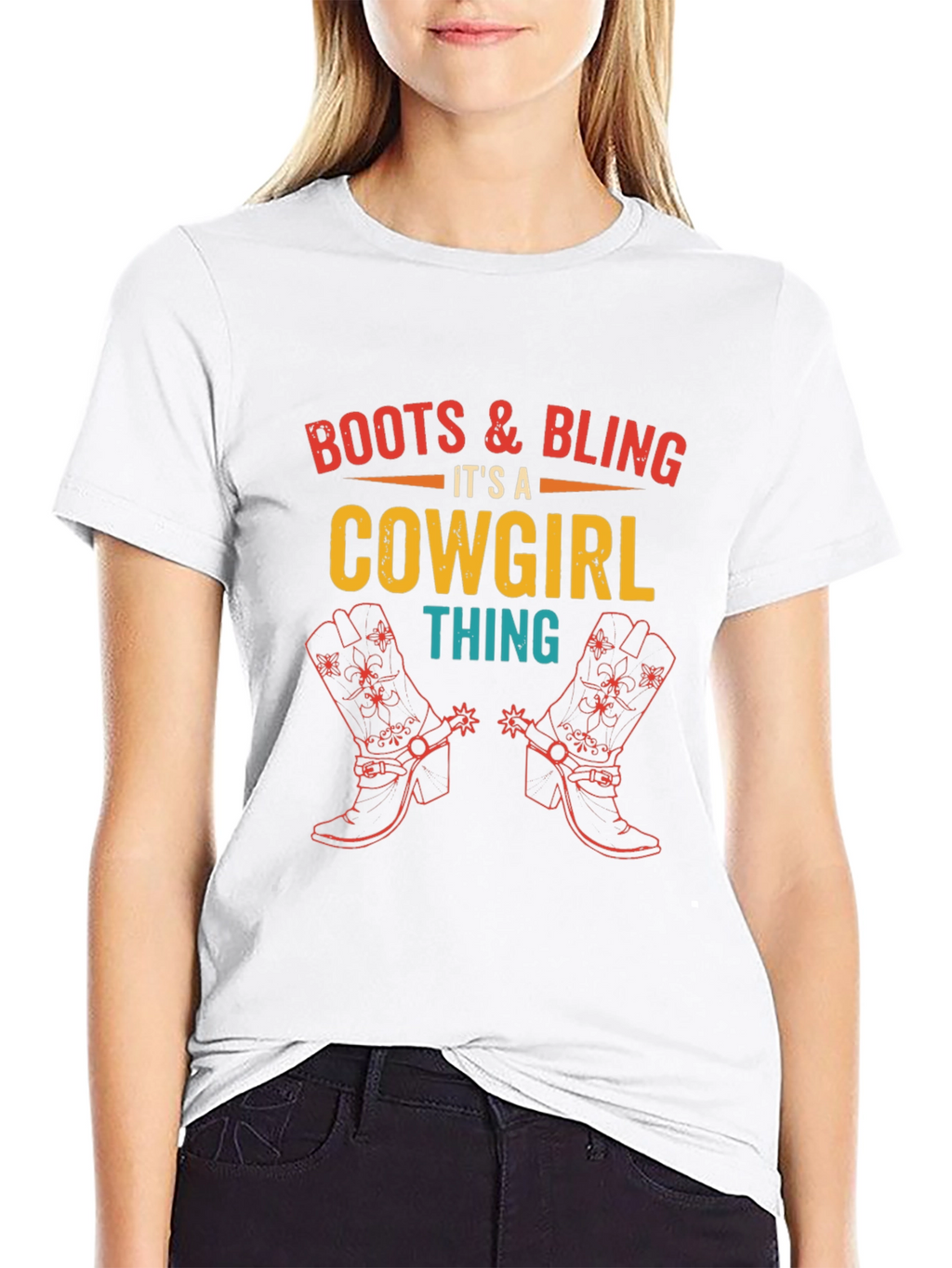 Boots & Bling Cowgirl Graphic Tee