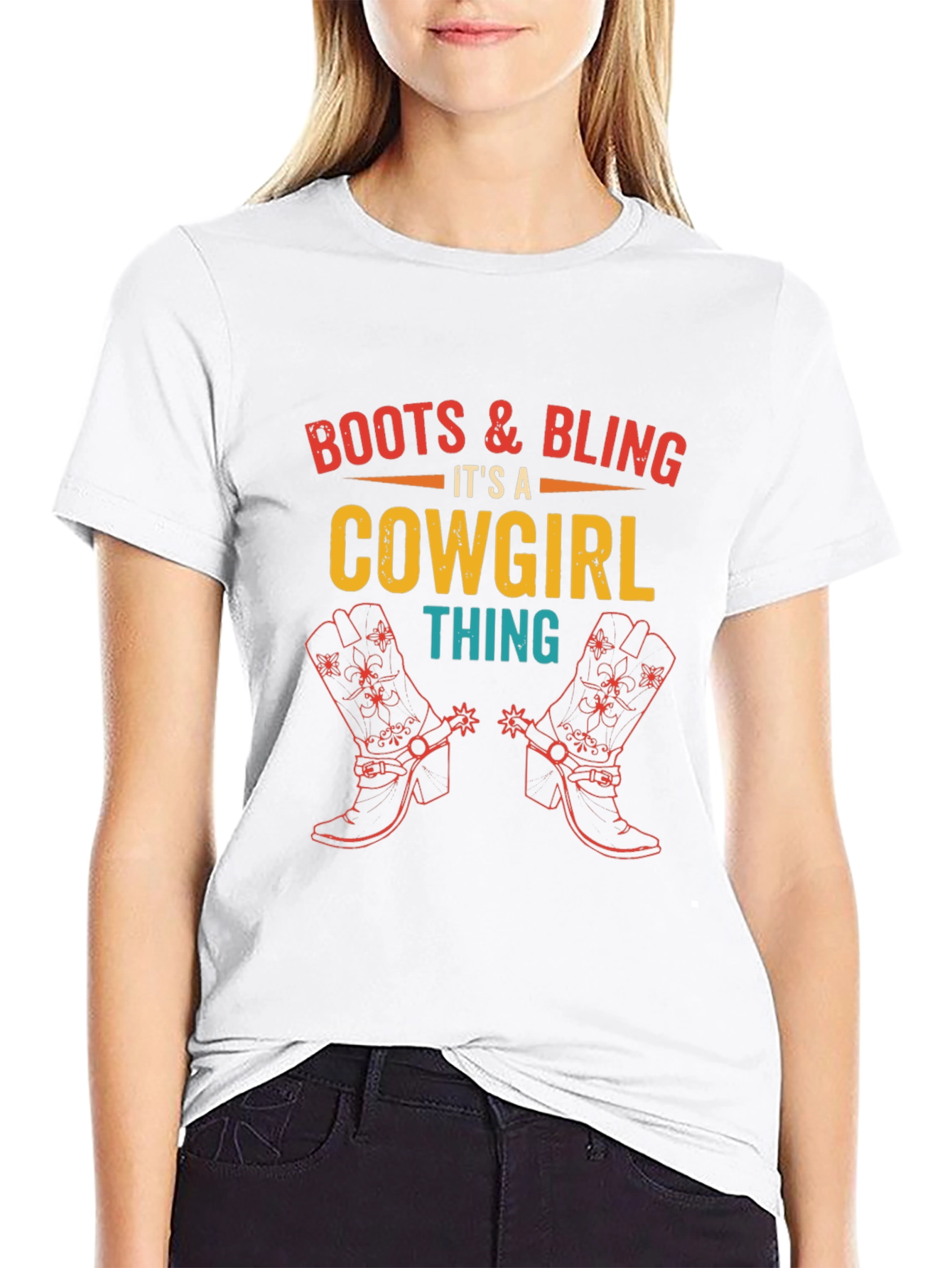 Boots & Bling Cowgirl Graphic Tee