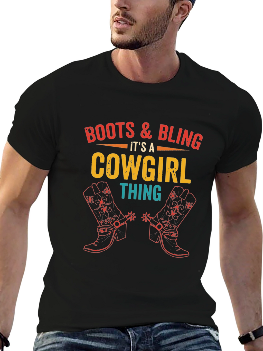 Boots & Bling Cowgirl Graphic Tee