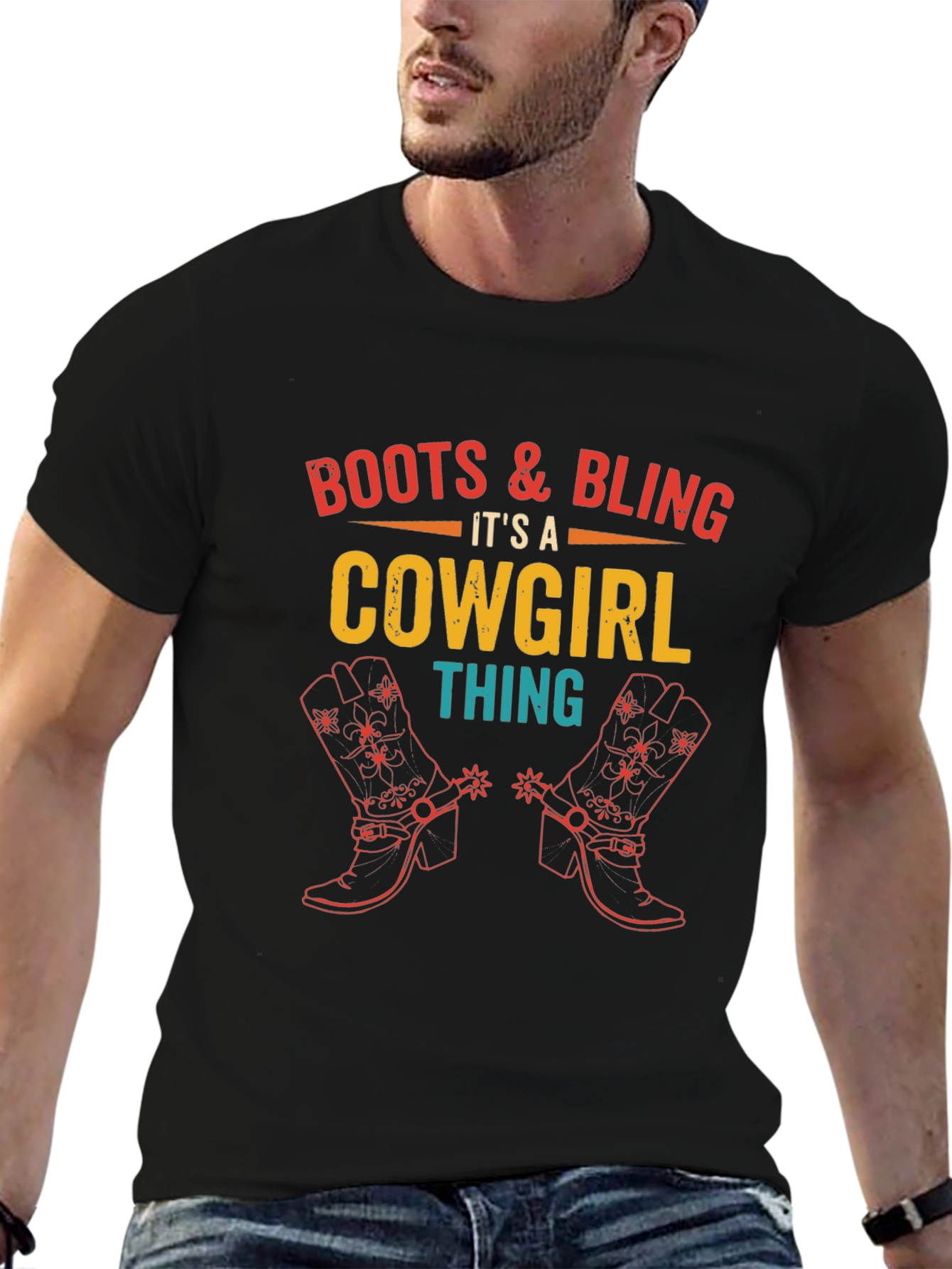 Boots & Bling Cowgirl Graphic Tee