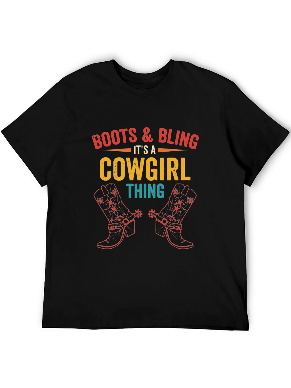 Boots & Bling Cowgirl Graphic Tee