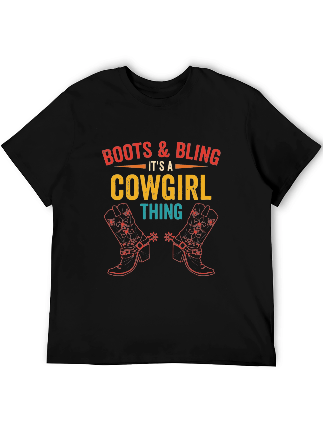 Boots & Bling Cowgirl Graphic Tee