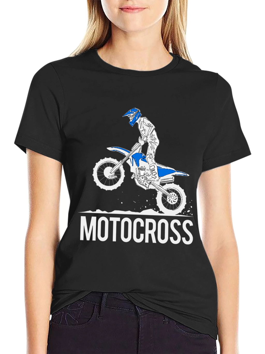 Motocross Rider Graphic T-Shirt - Black