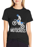 Motocross Rider Graphic T-Shirt - Black