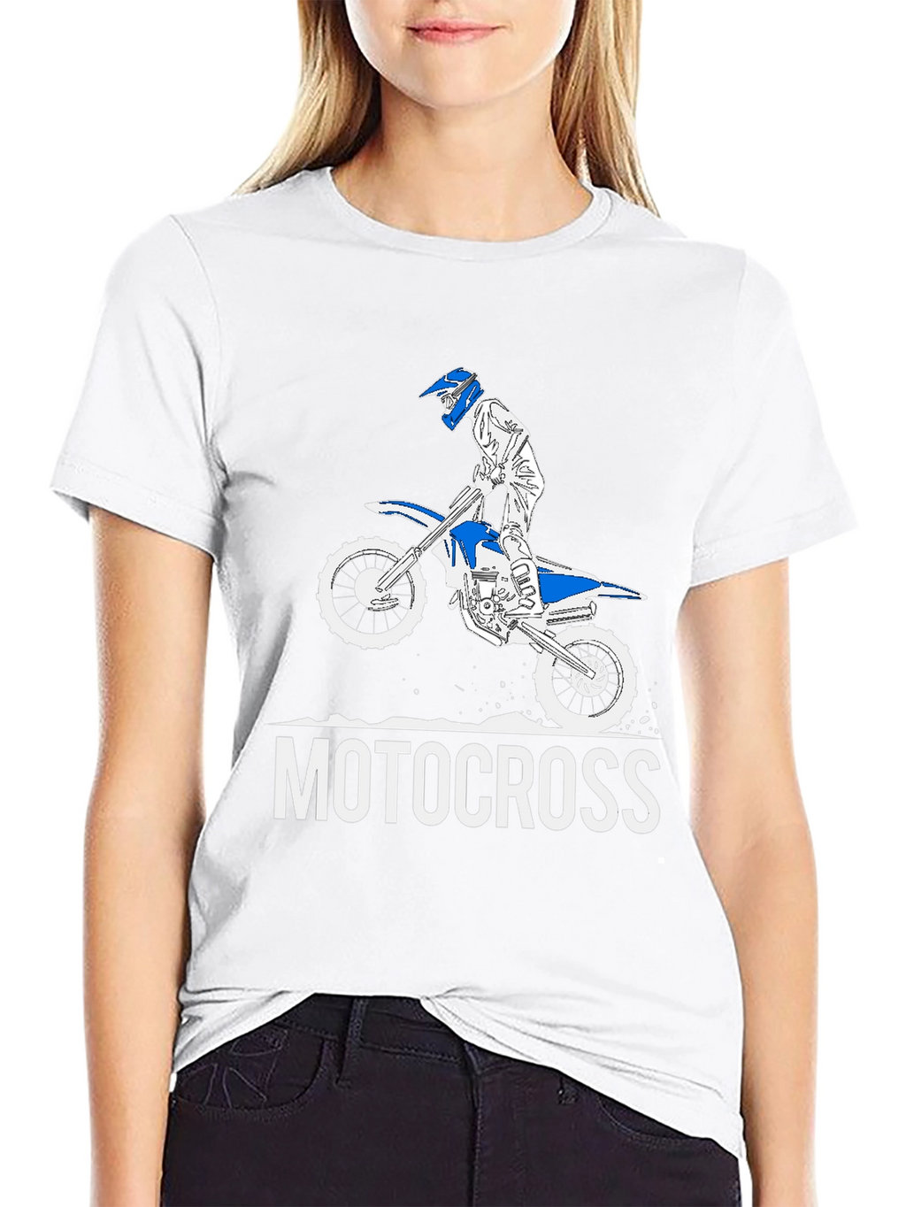 Motocross Rider Graphic T-Shirt - Black