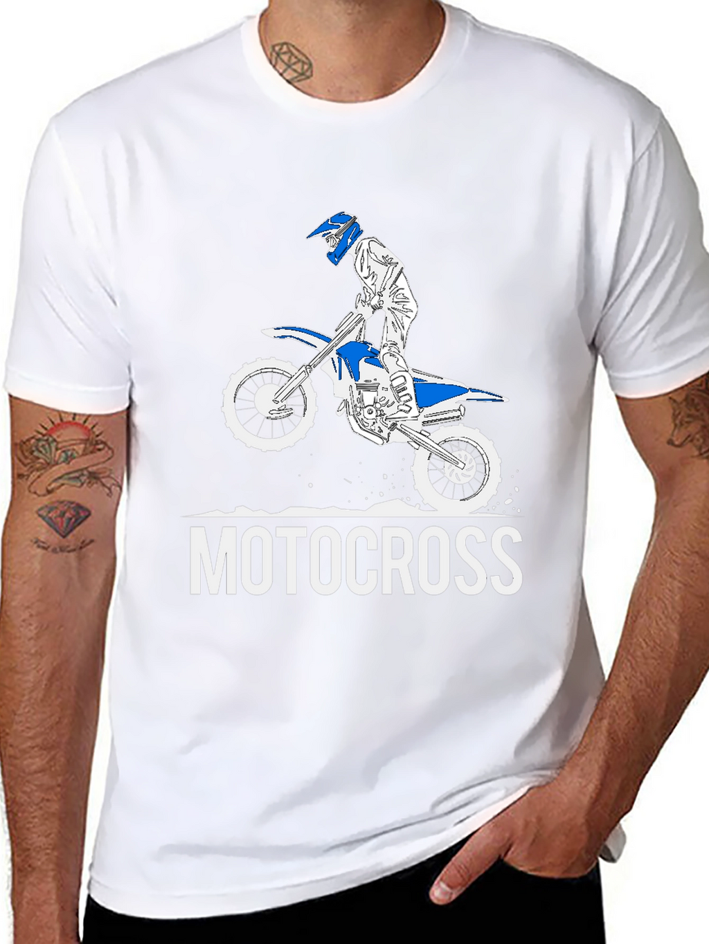 Motocross Rider Graphic T-Shirt - Black