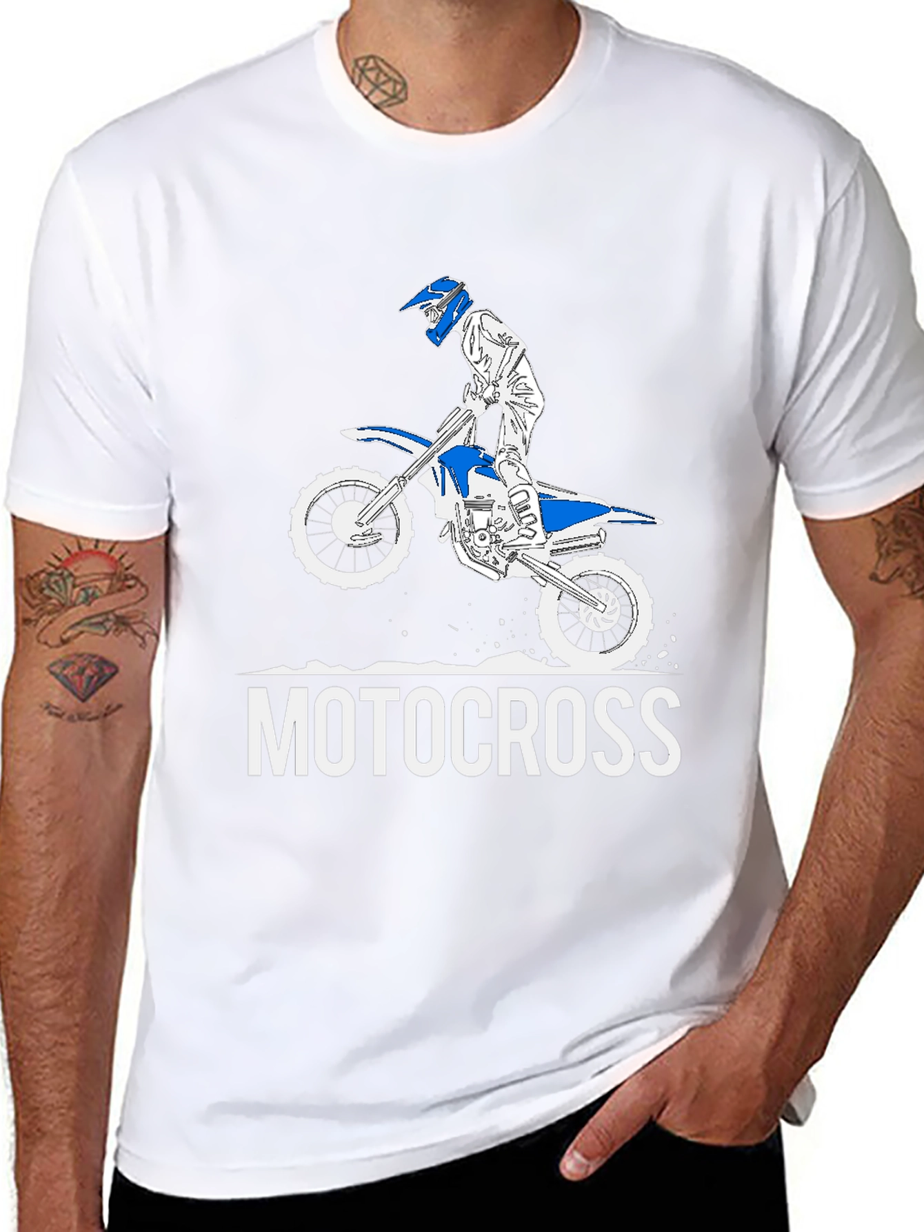 Motocross Rider Graphic T-Shirt - Black