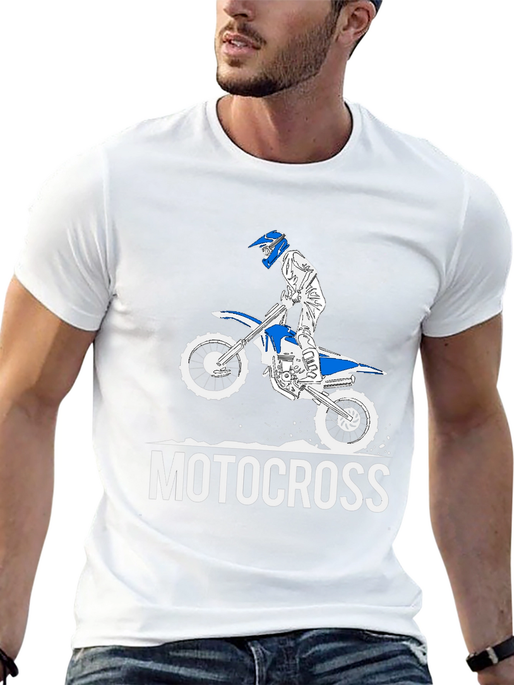 Motocross Rider Graphic T-Shirt - Black