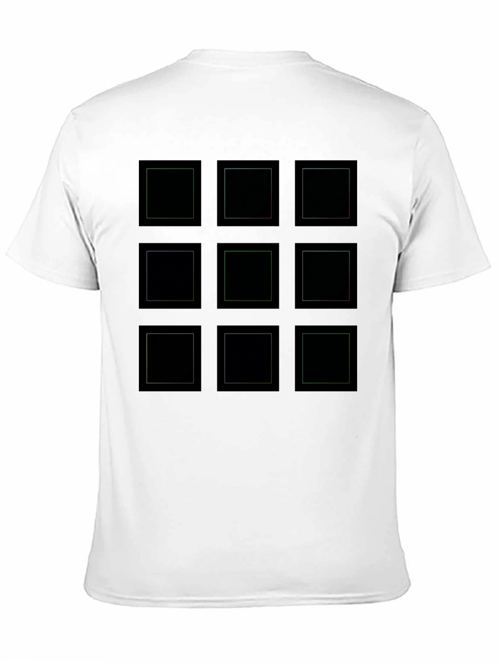Geometric Square Grid T-Shirt - Modern Design