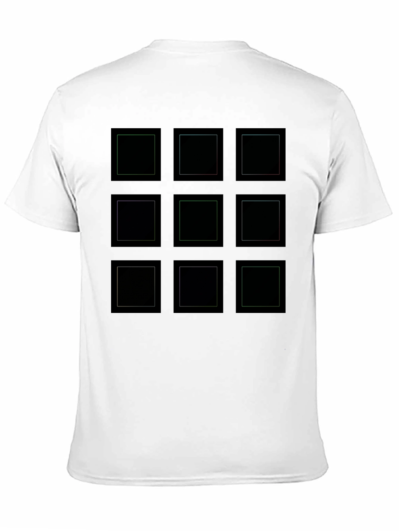 Geometric Square Grid T-Shirt - Modern Design