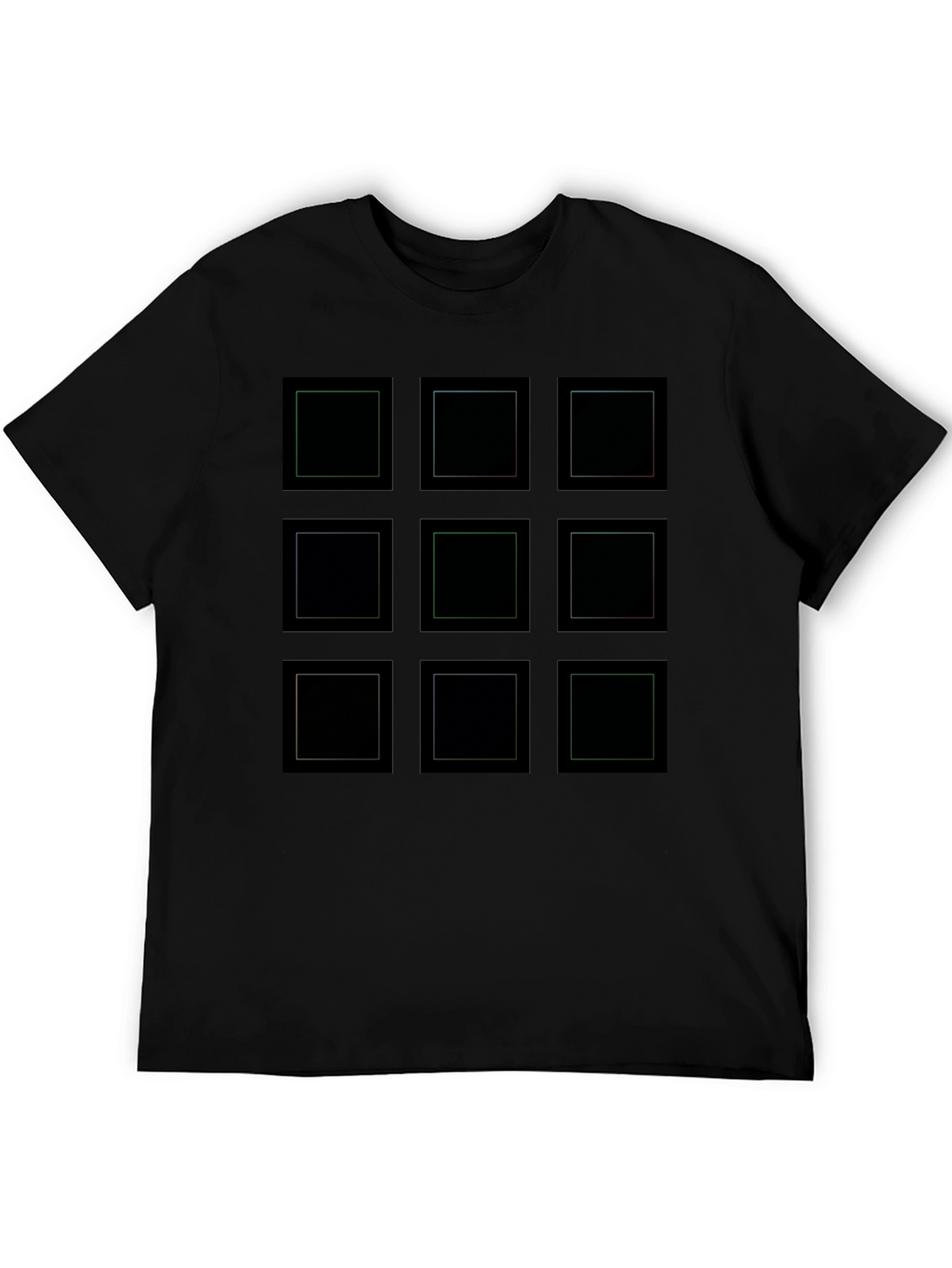 Geometric Square Grid T-Shirt - Modern Design