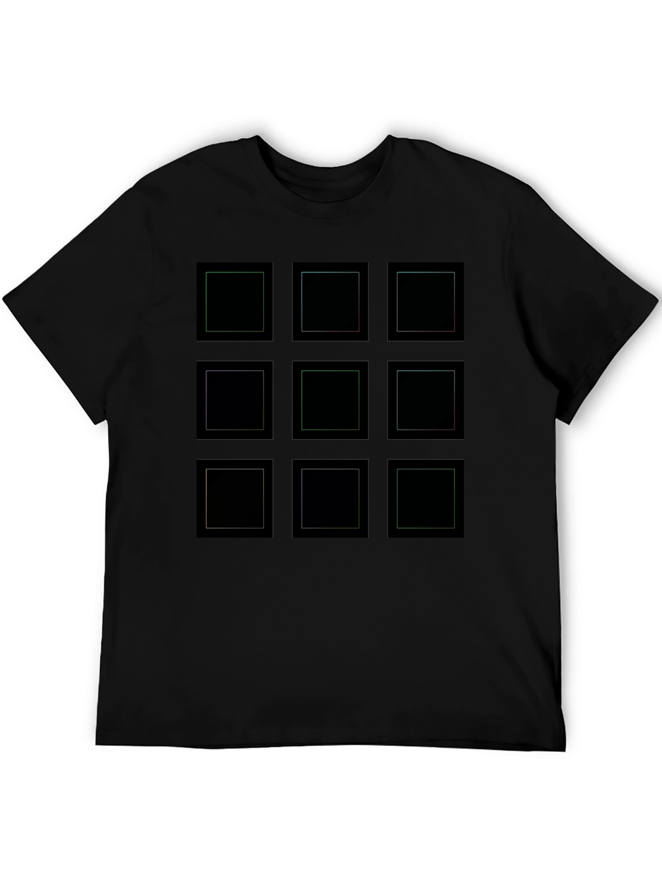 Geometric Square Grid T-Shirt - Modern Design