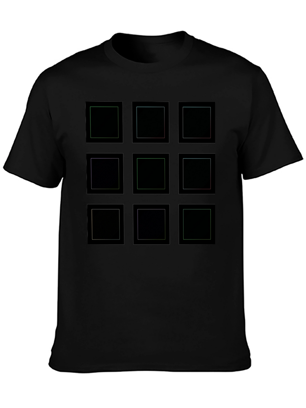 Geometric Square Grid T-Shirt - Modern Design
