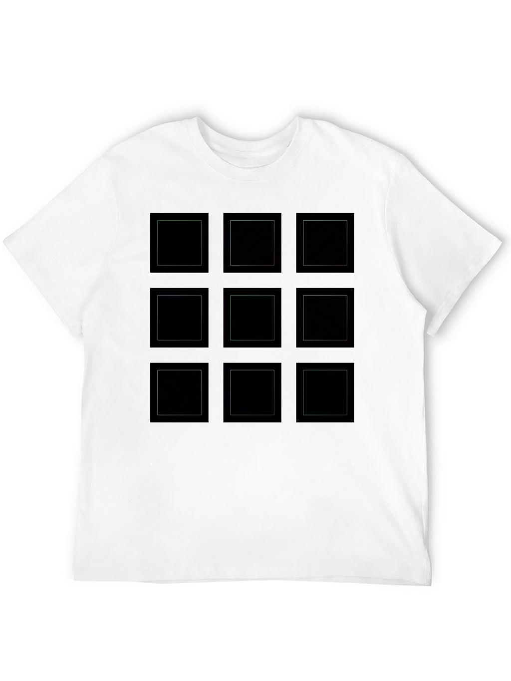 Geometric Square Grid T-Shirt - Modern Design