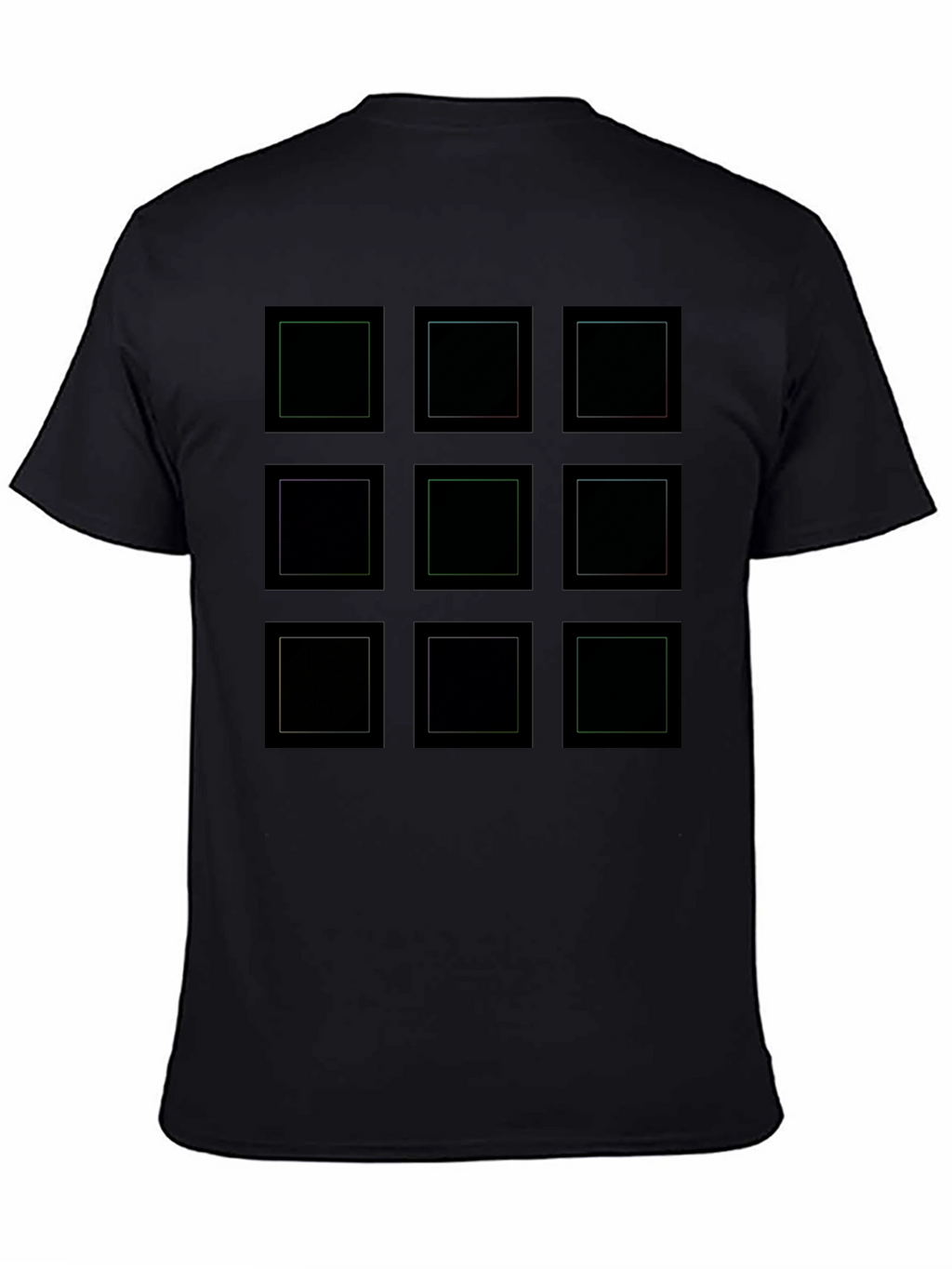 Geometric Square Grid T-Shirt - Modern Design