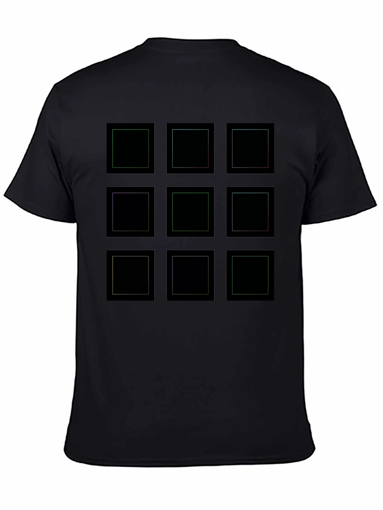 Geometric Square Grid T-Shirt - Modern Design