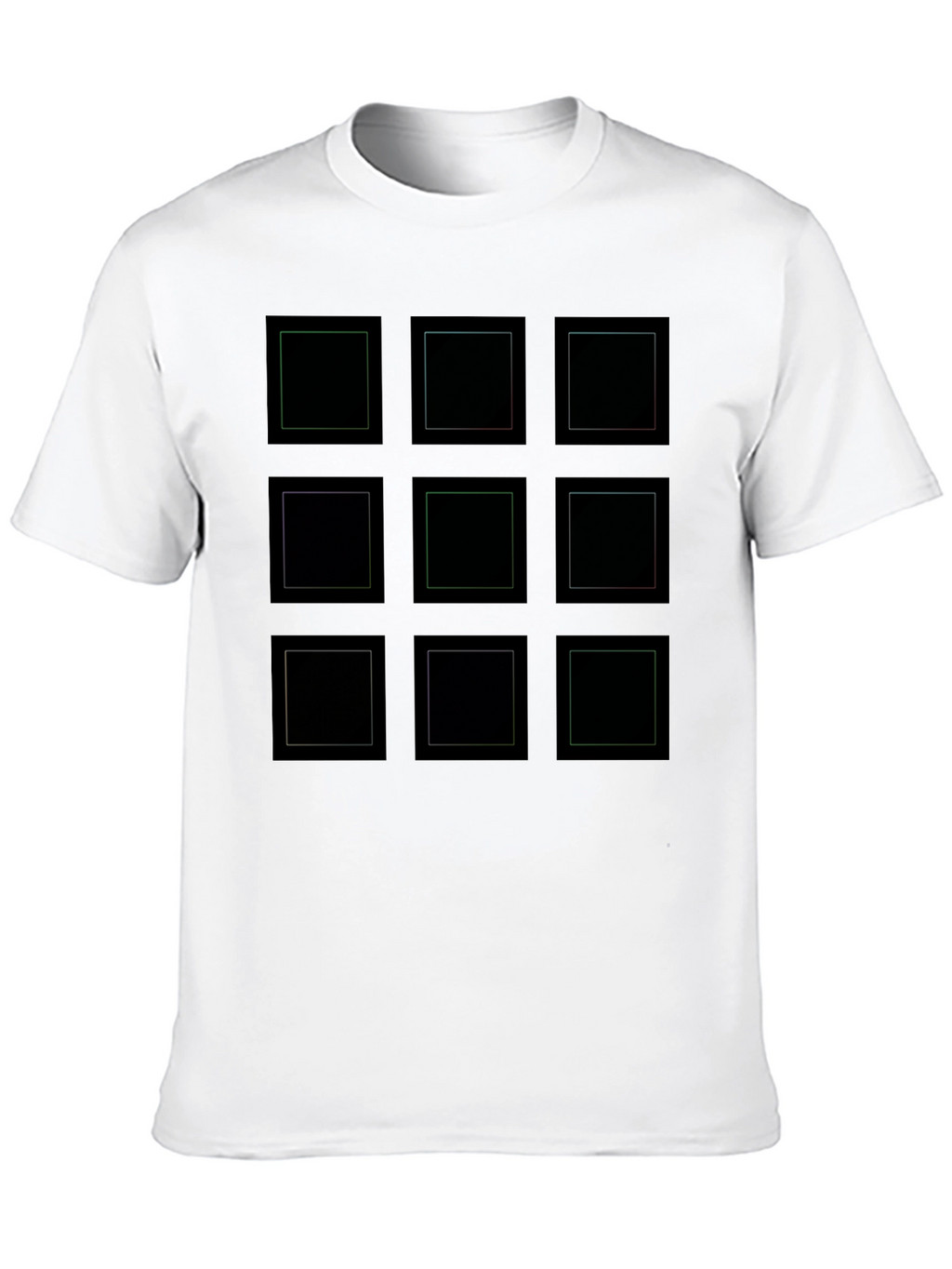 Geometric Square Grid T-Shirt - Modern Design