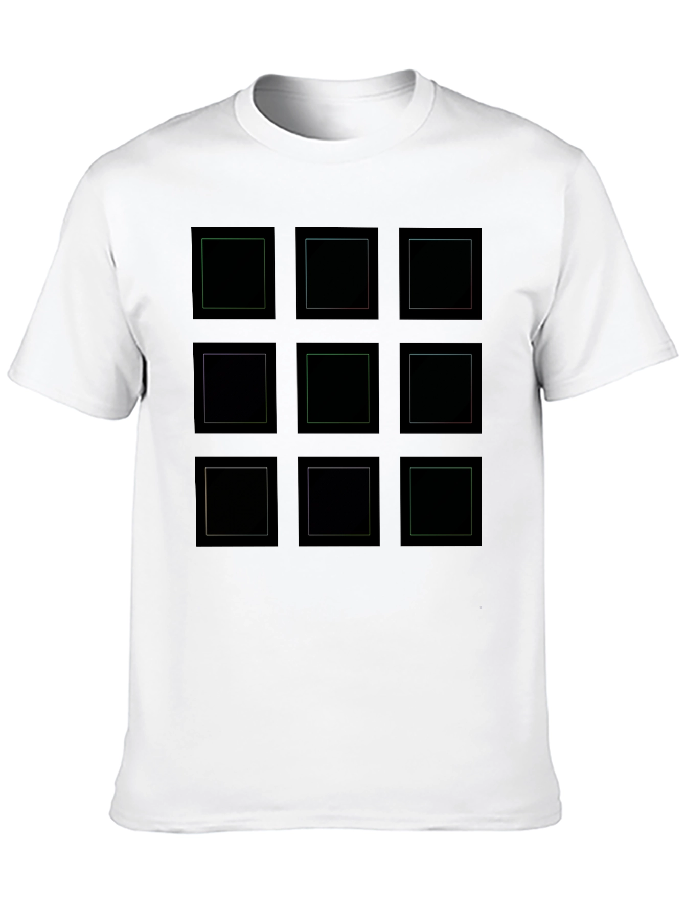 Geometric Square Grid T-Shirt - Modern Design