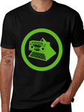 Retro Boombox Graphic Tee - Black