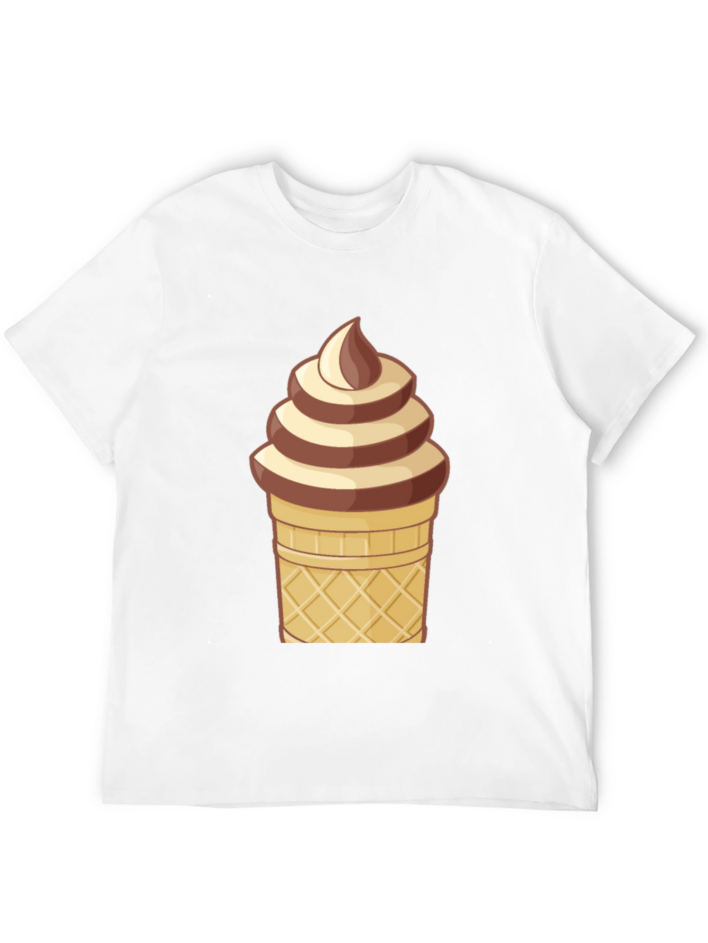 Ice Cream Cone Graphic T-Shirt - Novelty Dessert Tee