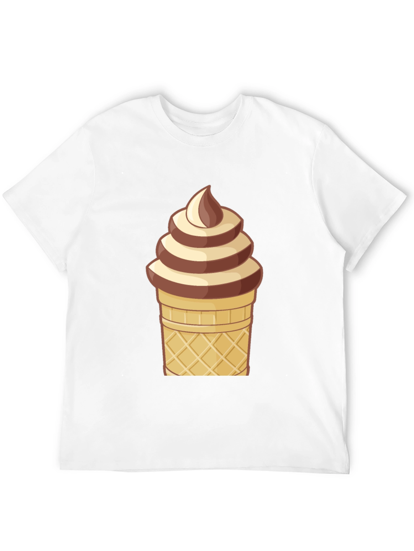 Ice Cream Cone Graphic T-Shirt - Novelty Dessert Tee