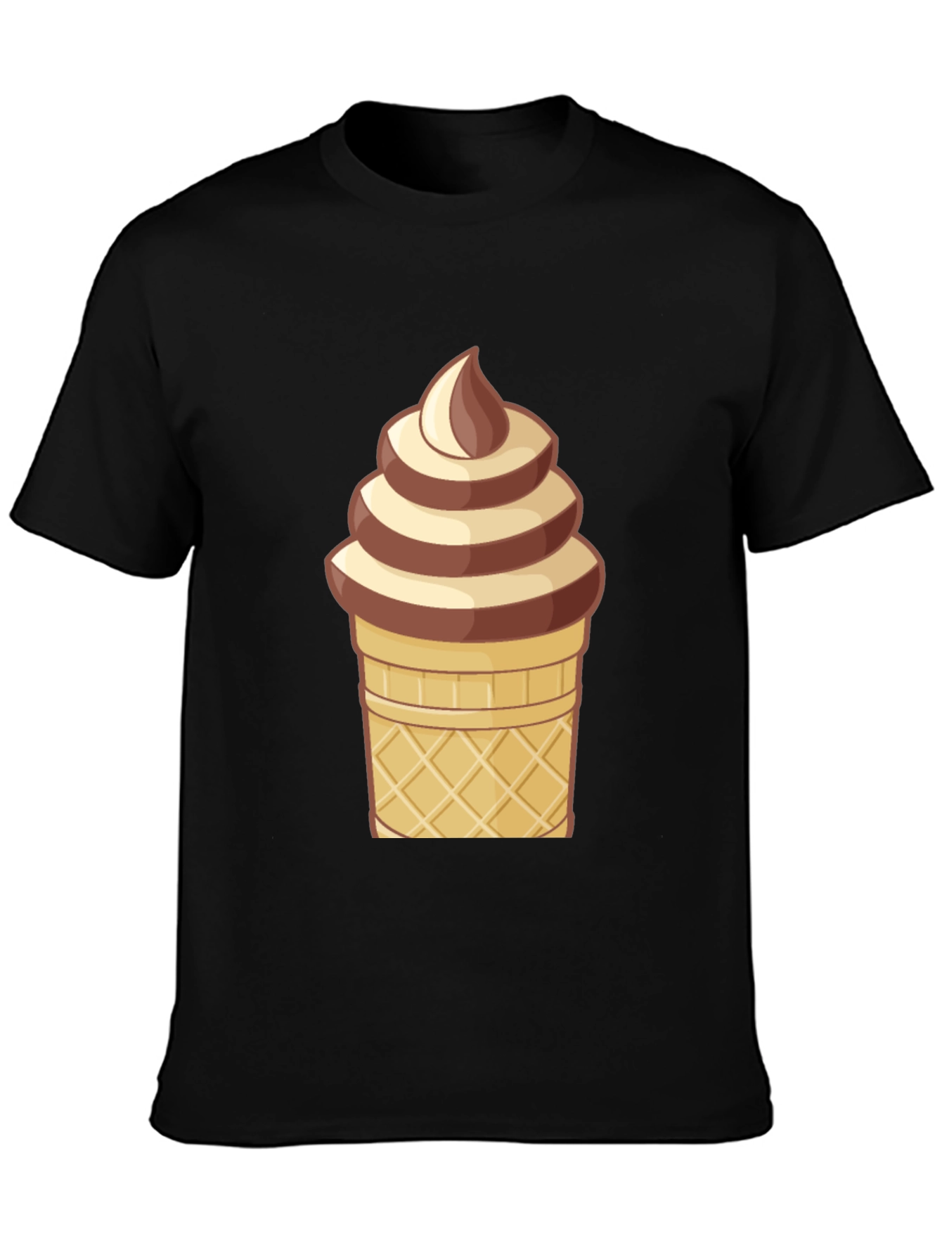 Ice Cream Cone Graphic T-Shirt - Novelty Dessert Tee