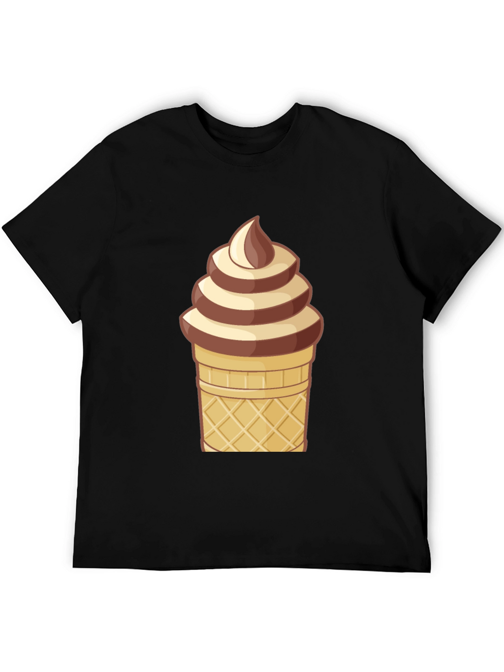 Ice Cream Cone Graphic T-Shirt - Novelty Dessert Tee