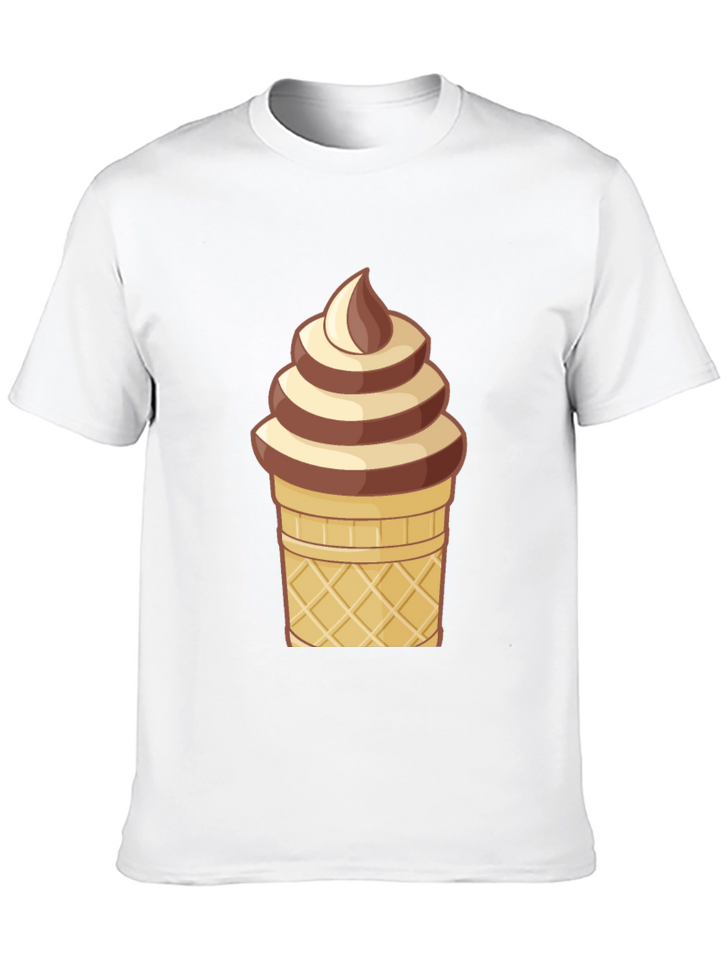 Ice Cream Cone Graphic T-Shirt - Novelty Dessert Tee