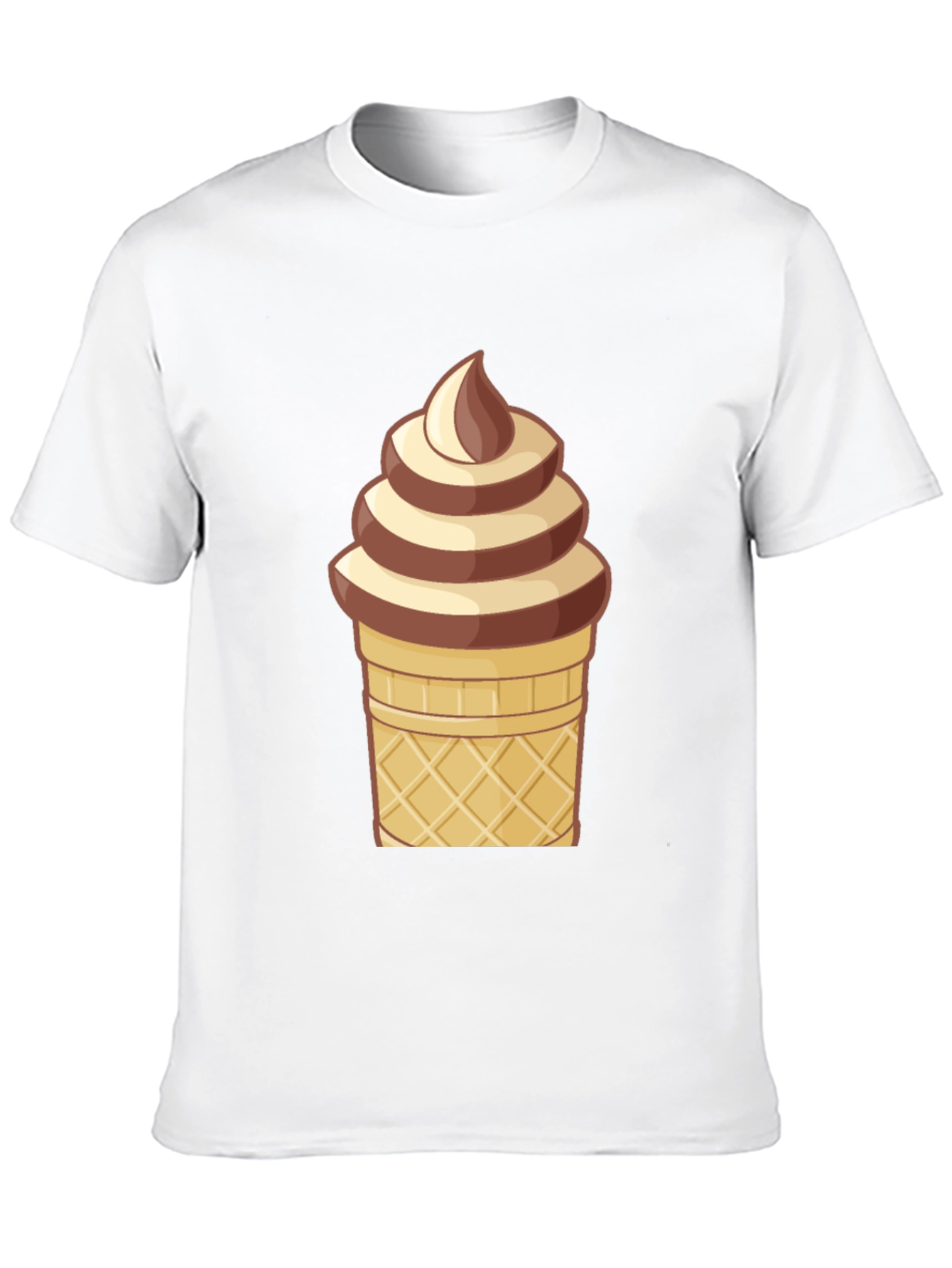 Ice Cream Cone Graphic T-Shirt - Novelty Dessert Tee