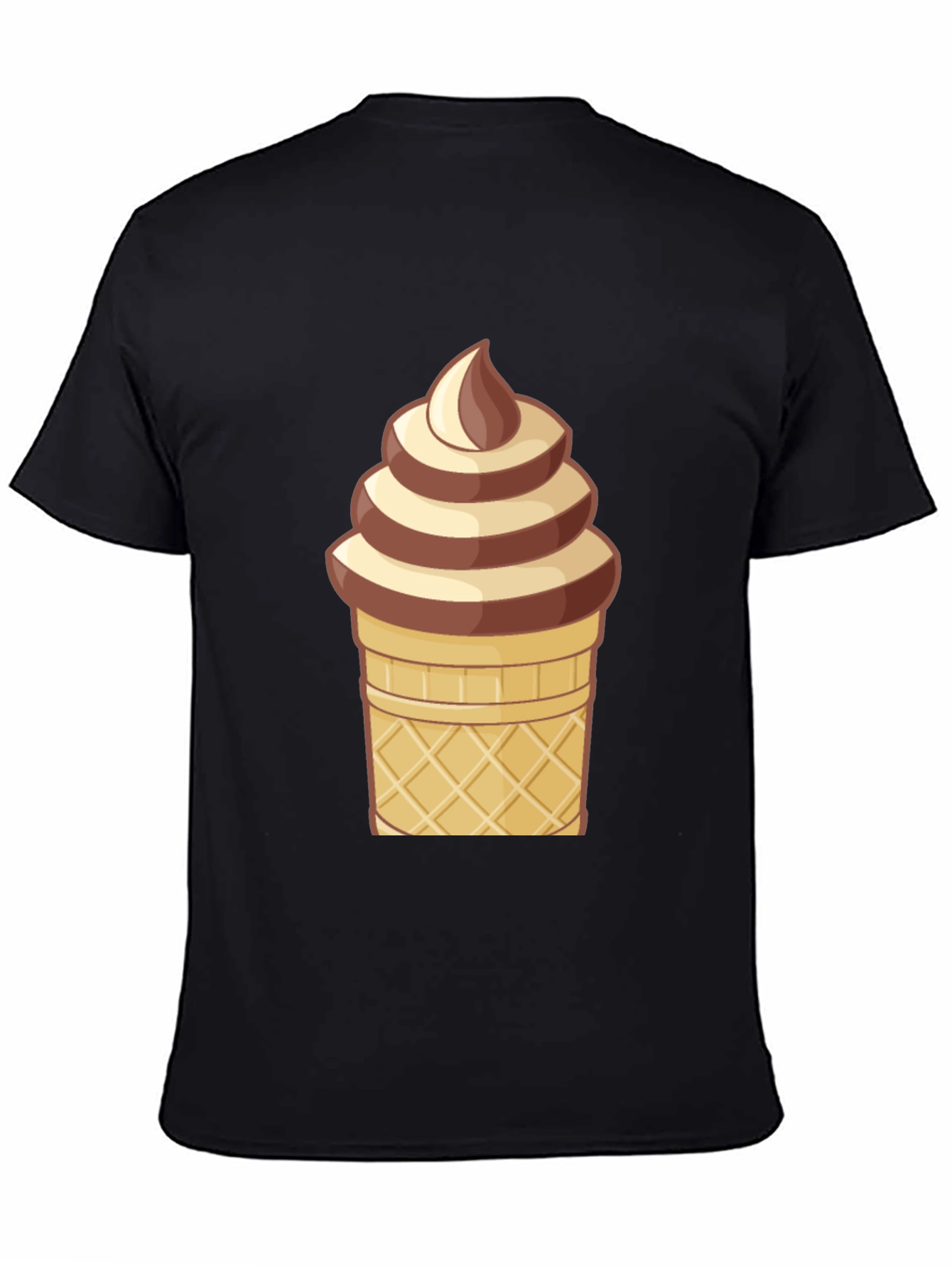 Ice Cream Cone Graphic T-Shirt - Novelty Dessert Tee