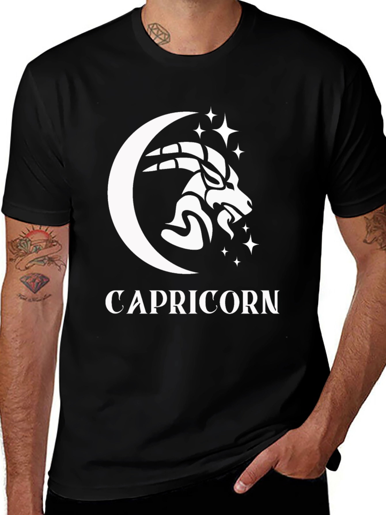 Capricorn Zodiac T-Shirt - Black Graphic Tee