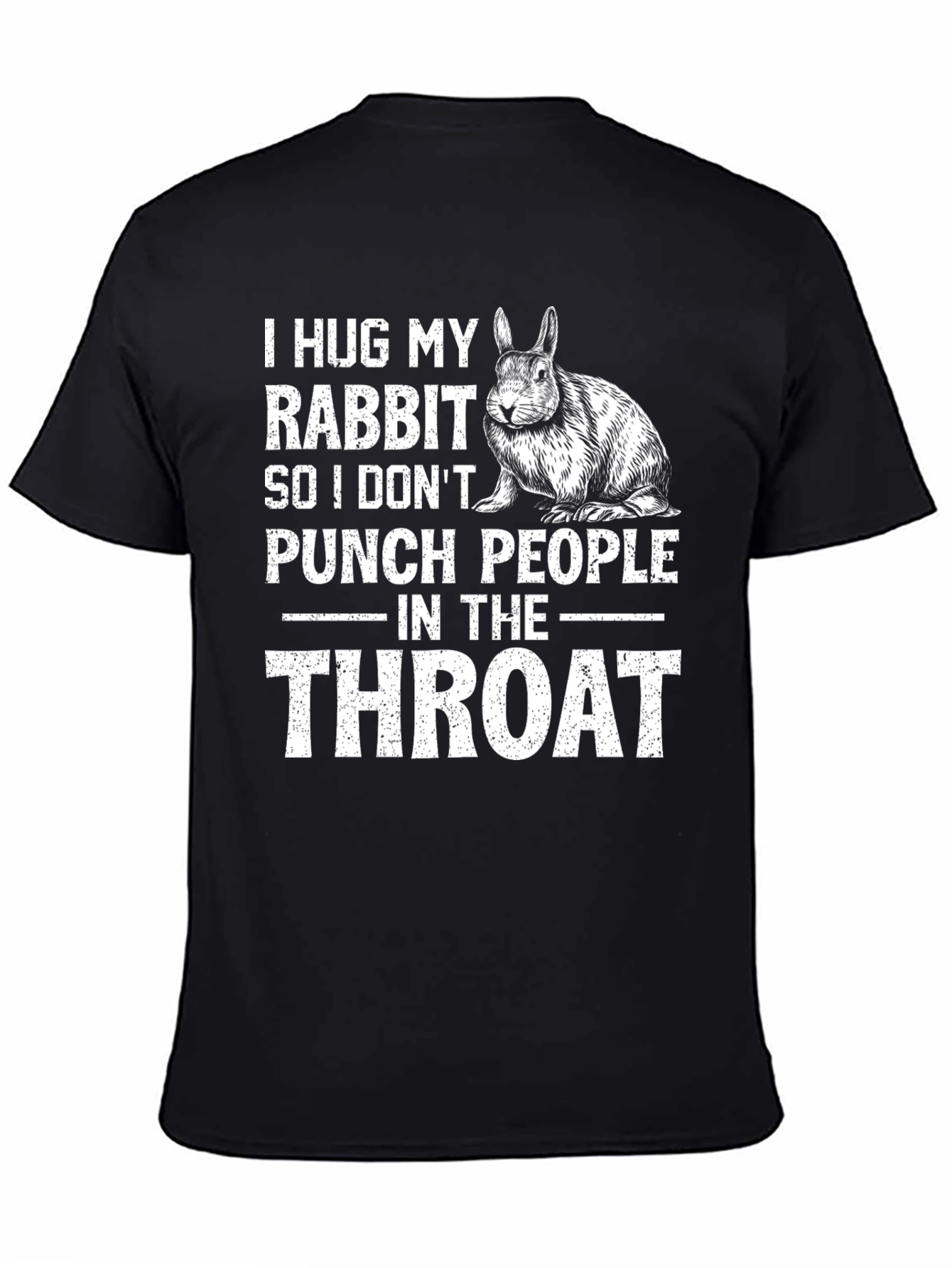 Rabbit Lover T-Shirt - I Hug My Rabbit Funny Tee