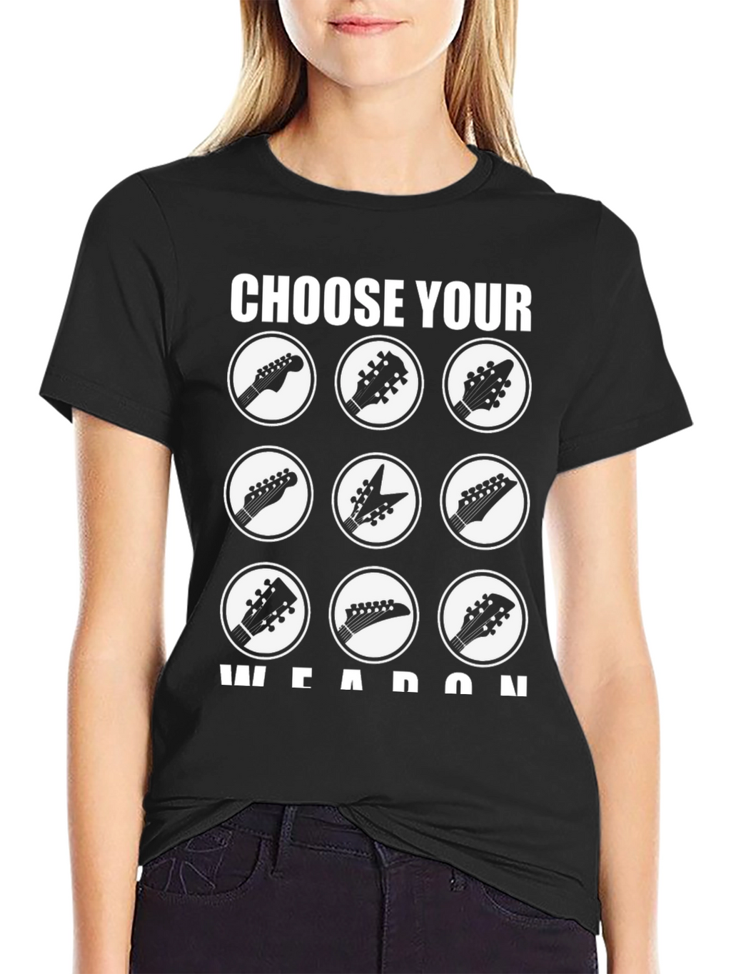 Choose Your Weapon Guitar Headstock T-Shirt