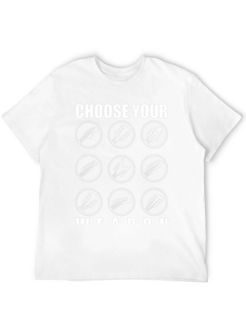 Choose Your Weapon Guitar Headstock T-Shirt