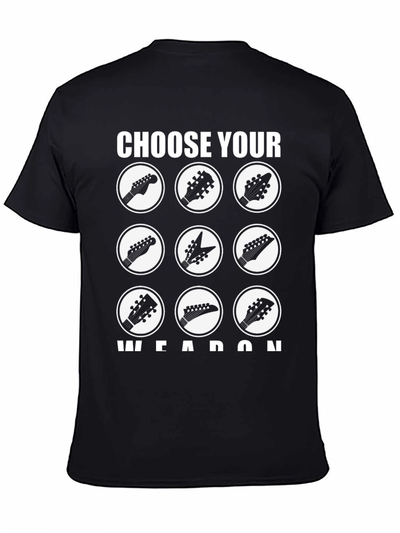 Choose Your Weapon Guitar Headstock T-Shirt