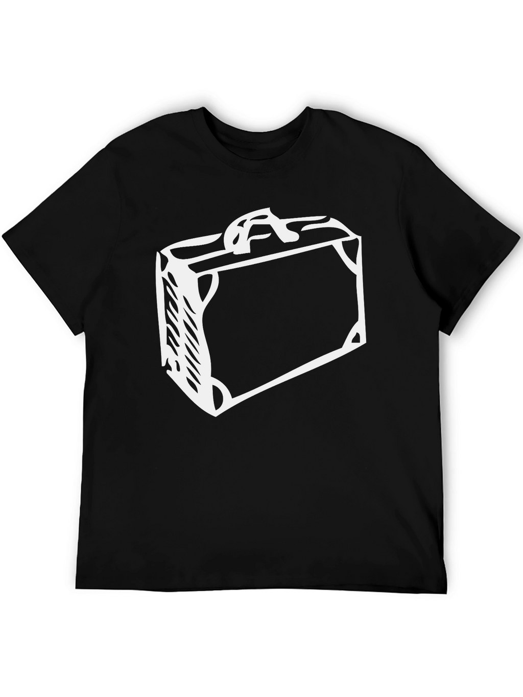 Suitcase Graphic Black Tee - Travel Ready Style