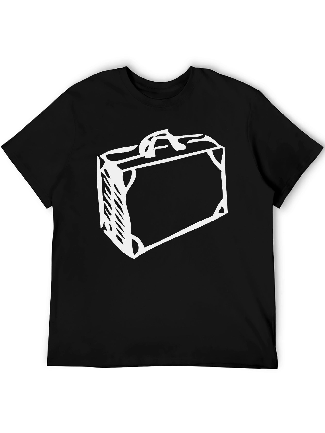 Suitcase Graphic Black Tee - Travel Ready Style