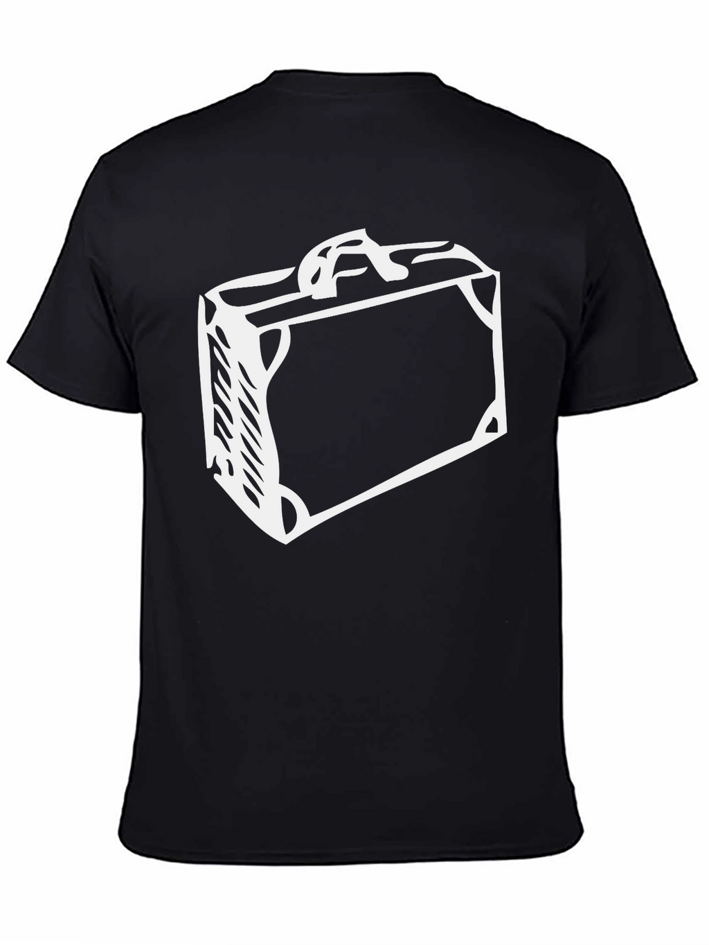 Suitcase Graphic Black Tee - Travel Ready Style