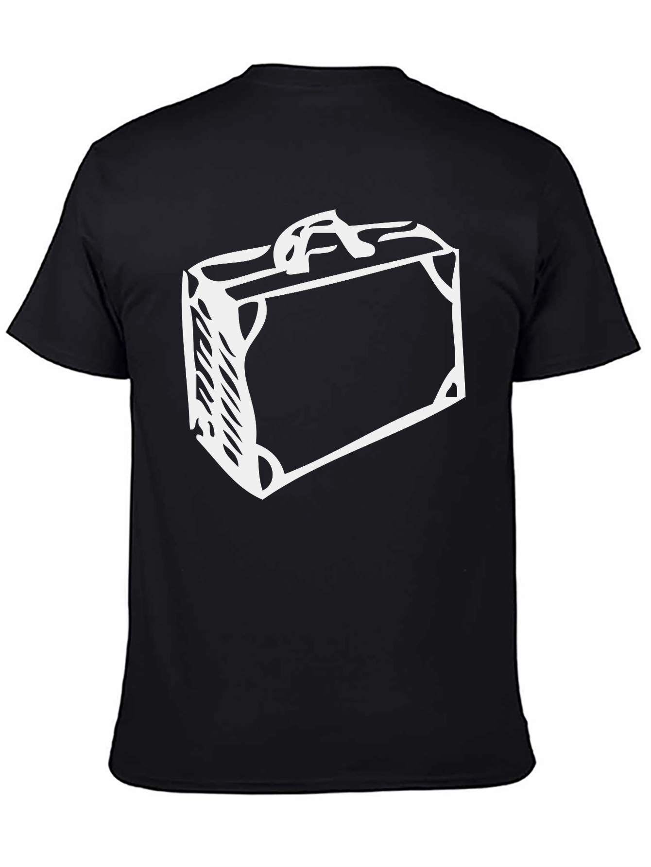 Suitcase Graphic Black Tee - Travel Ready Style