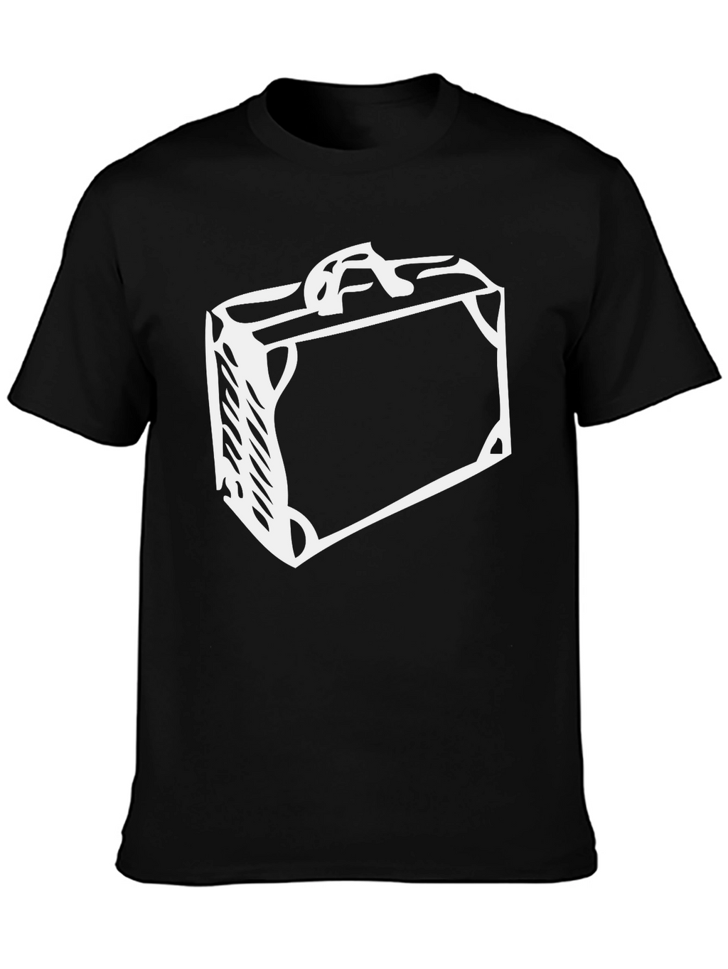 Suitcase Graphic Black Tee - Travel Ready Style