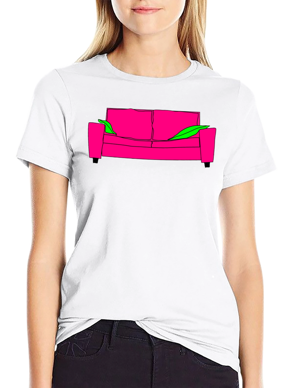 Cool Graphic Tee - Pink Couch