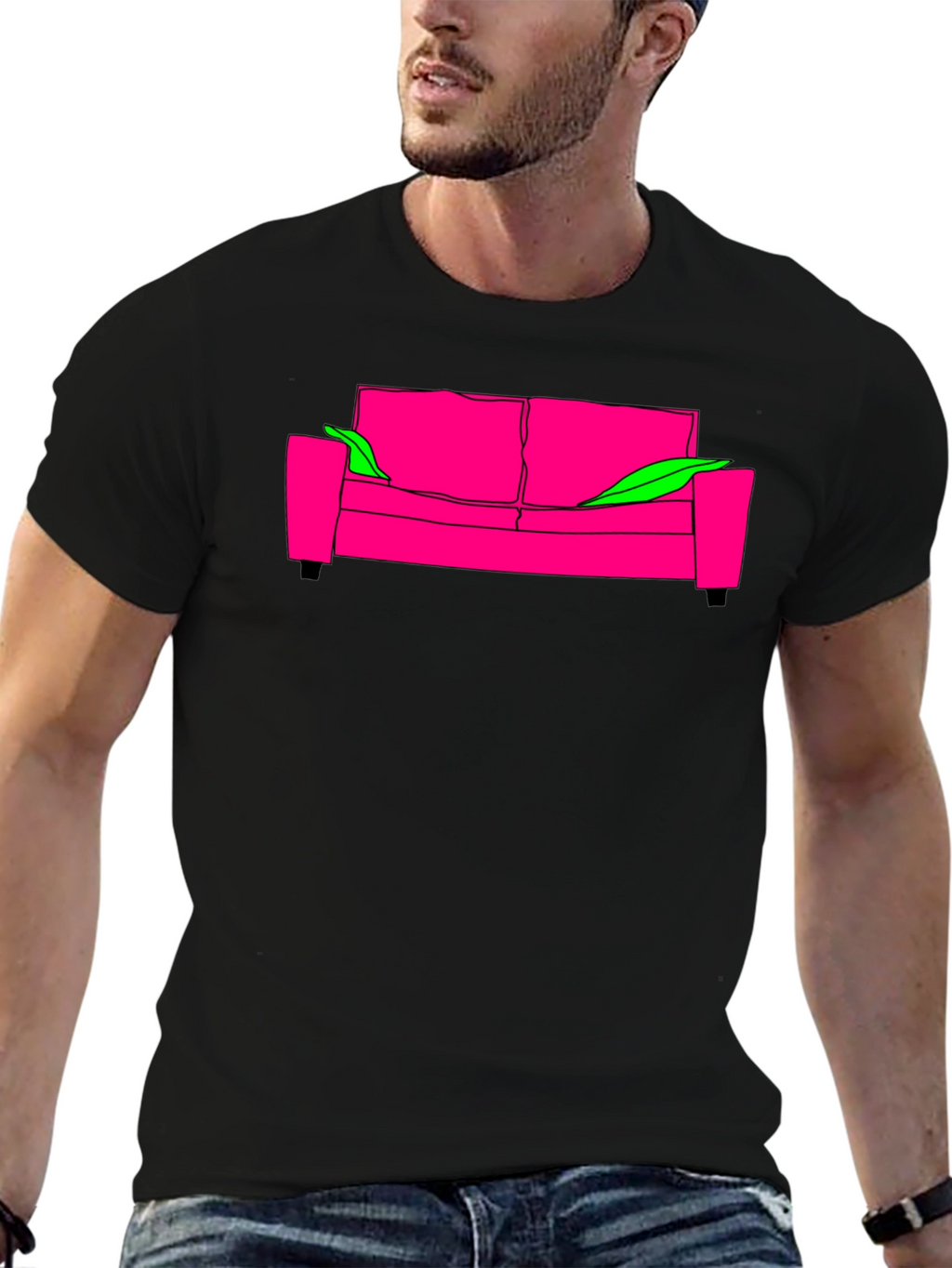 Cool Graphic Tee - Pink Couch