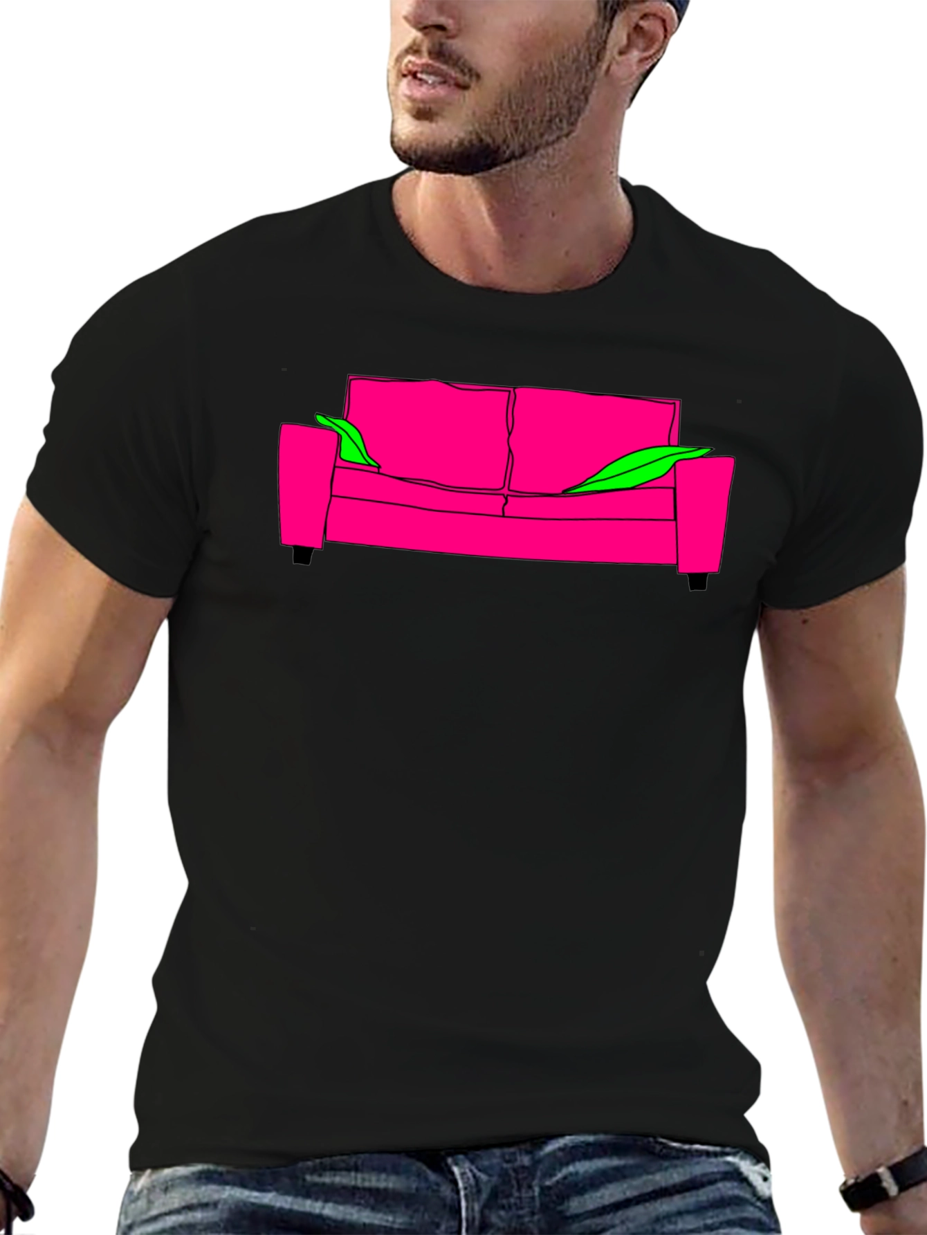 Cool Graphic Tee - Pink Couch