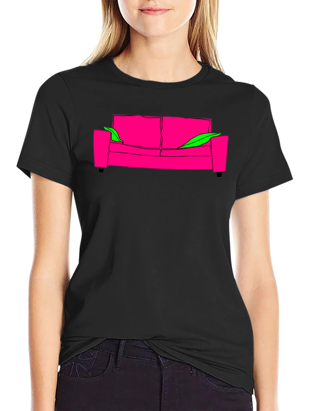 Cool Graphic Tee - Pink Couch