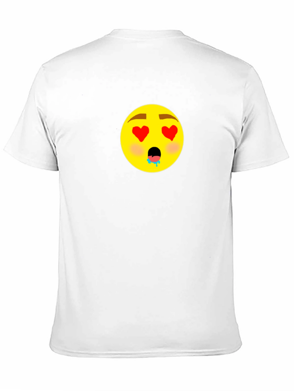 Emoji Love Eyes Graphic Black T-Shirt