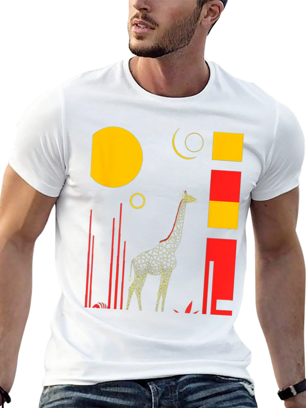 Abstract Giraffe Graphic Tee