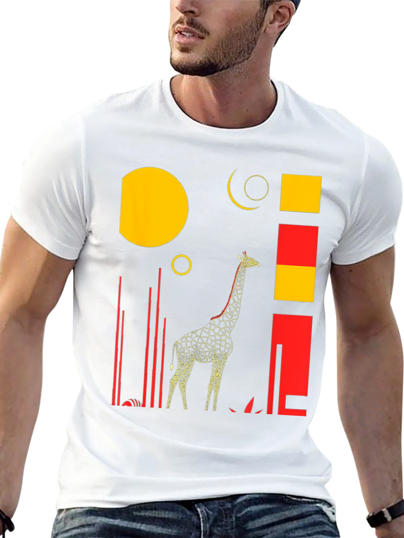 Abstract Giraffe Graphic Tee