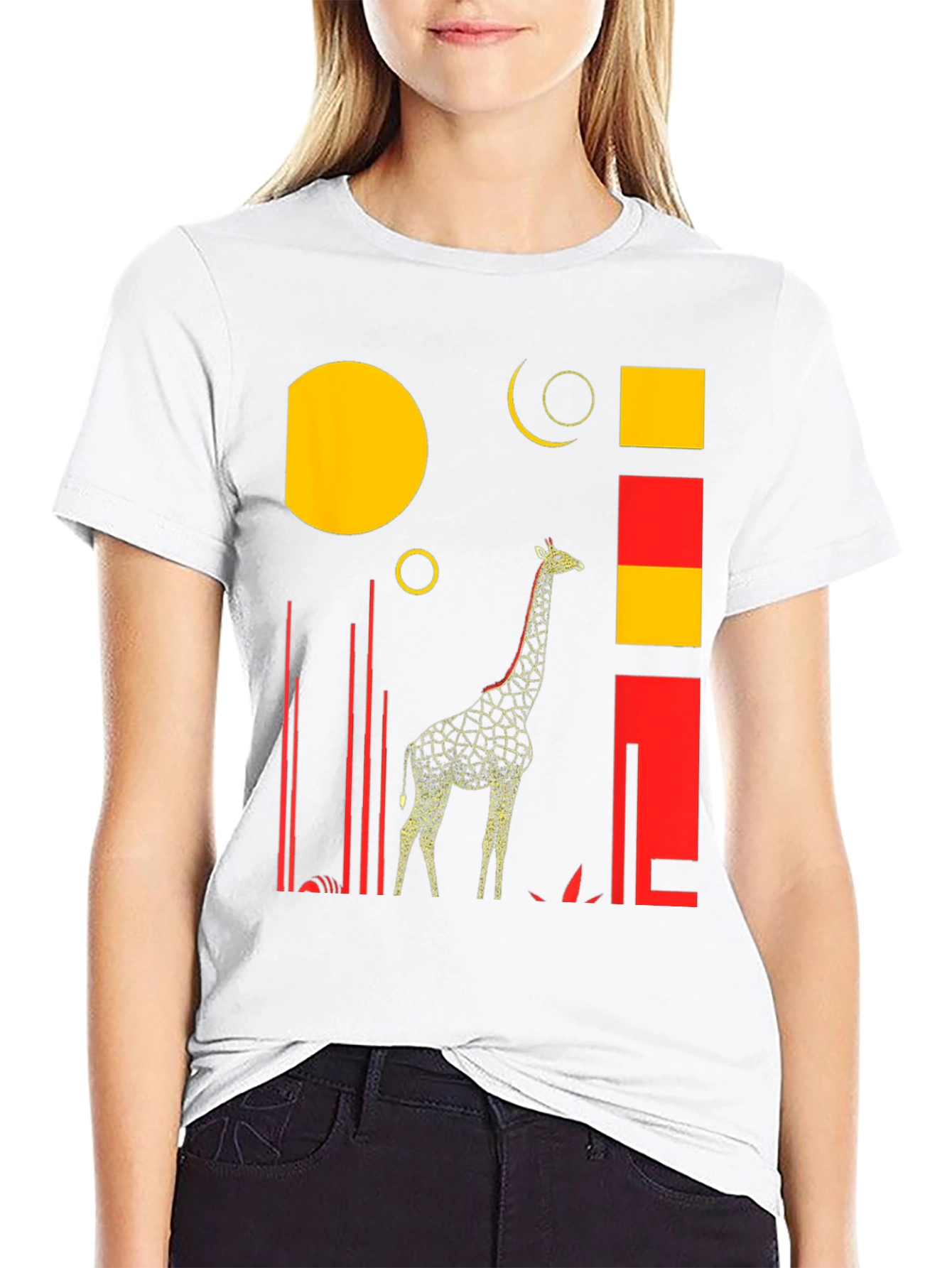 Abstract Giraffe Graphic Tee