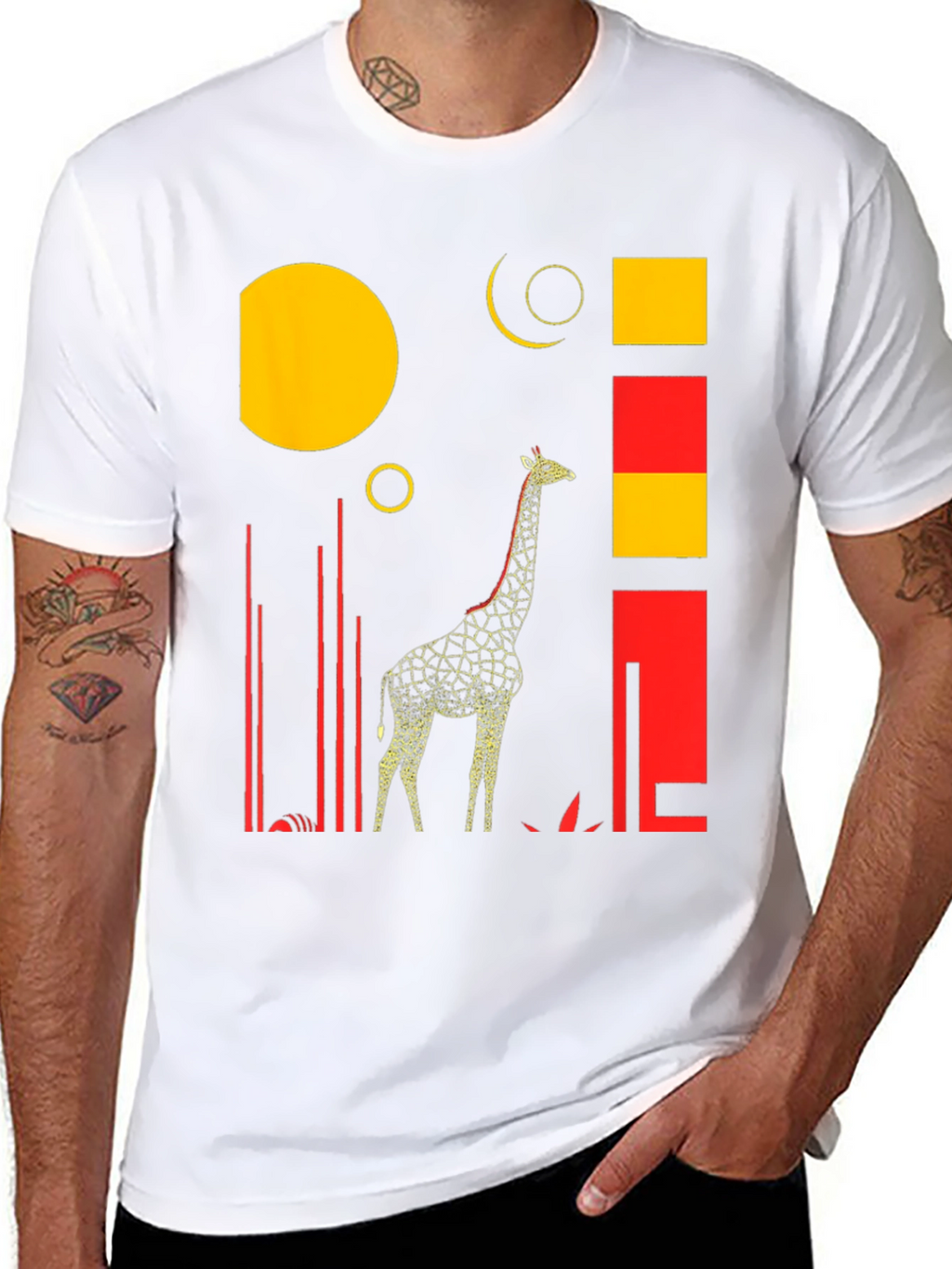 Abstract Giraffe Graphic Tee